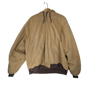 Vtg Redhead Coat Jacket Mens 2XLT Brown Hunting Carhartt Style Hooded Y2k Work